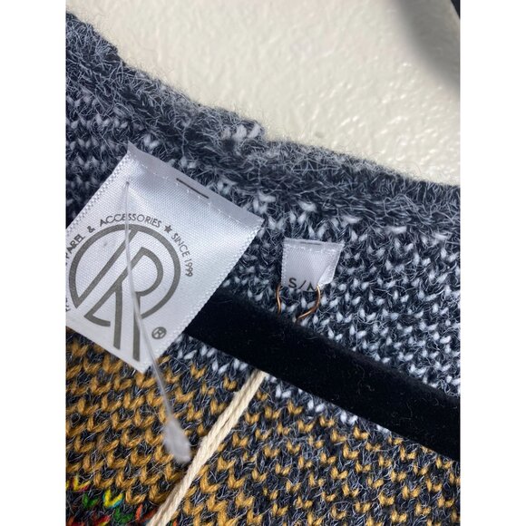 Original Aztec Open Front Hooded Long Cardigan Sweater size Medium Tribal. - Picture 4 of 9